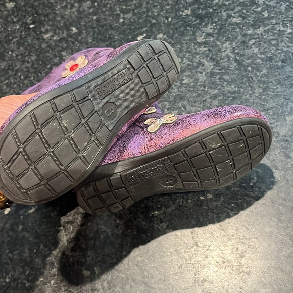 Floral Embellished Purple Boots - Picture 5 of 6